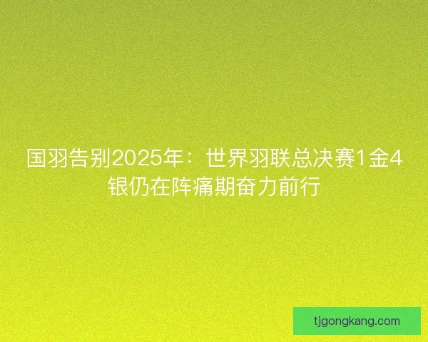 国羽告别2025年:世界羽联总决赛1金4银仍在阵痛期奋力前行 国羽告别2025年:世界羽联总决赛1金4银仍在阵痛期奋力前行
